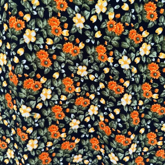 LuLaRoe Cassie Skirt Womens M Black w Orange Yellow Green Florals NWT - Picture 2 of 9